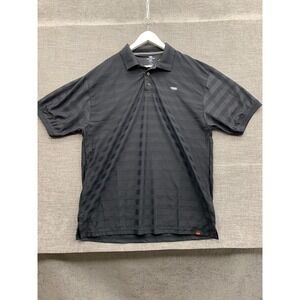 Red Rhino Polo Shirt Mens 2XL Black Golf Performance Patch Logo Resort Wear